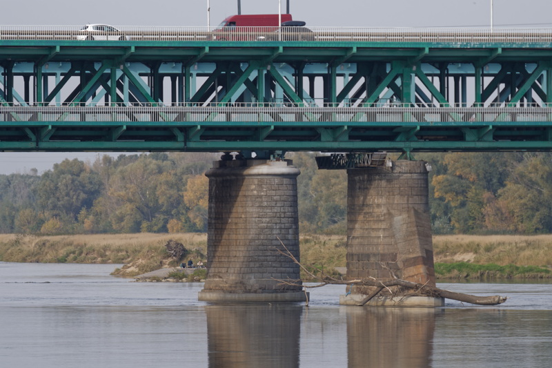 Bridge over river in Warsaw